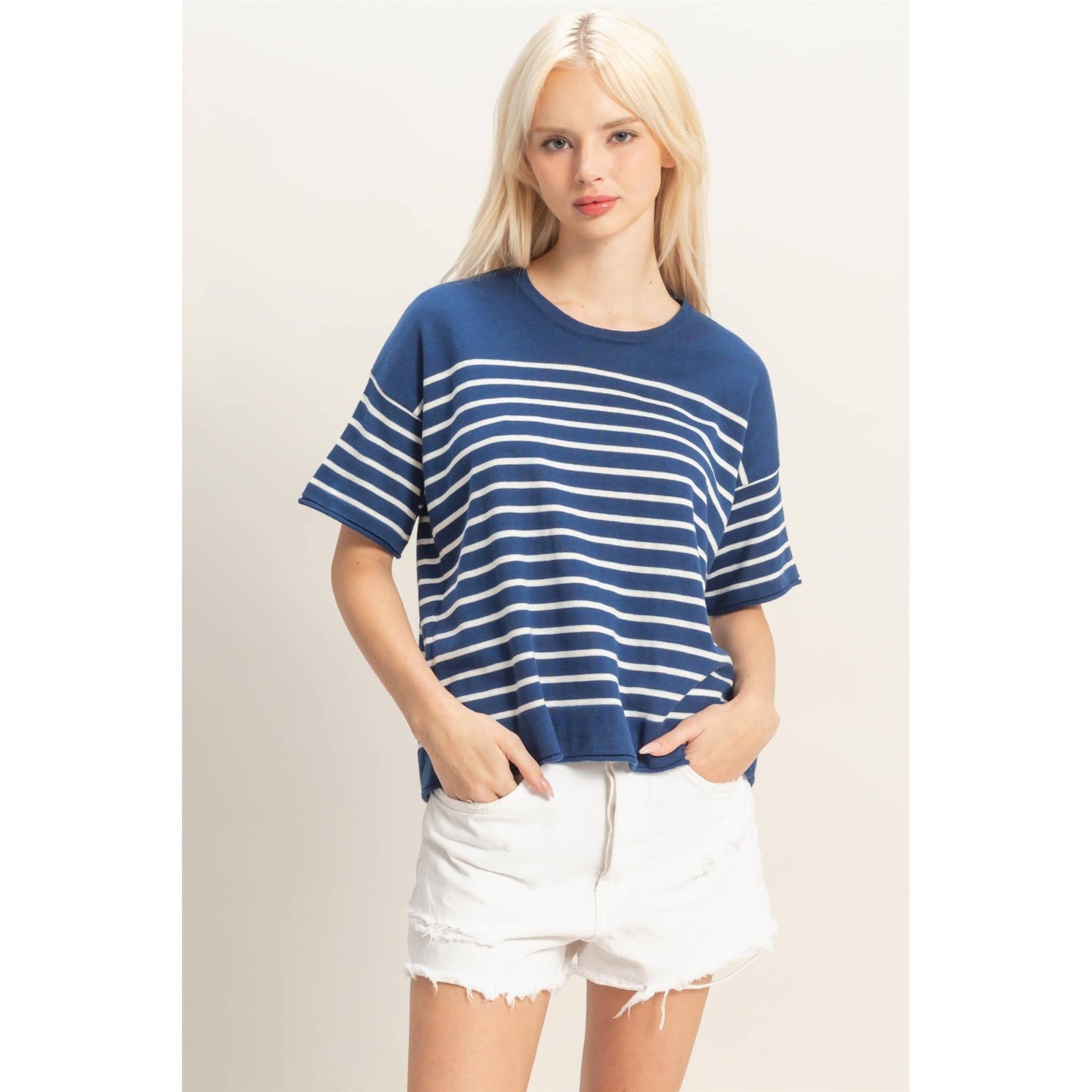 Piper Striped Sleeve Top