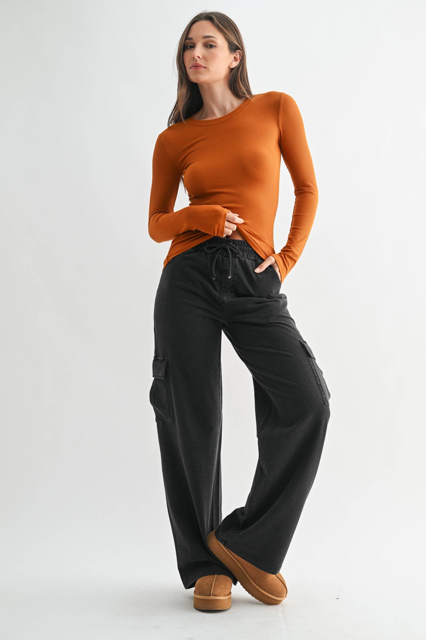 Basic Babe Fall Ribbed Top