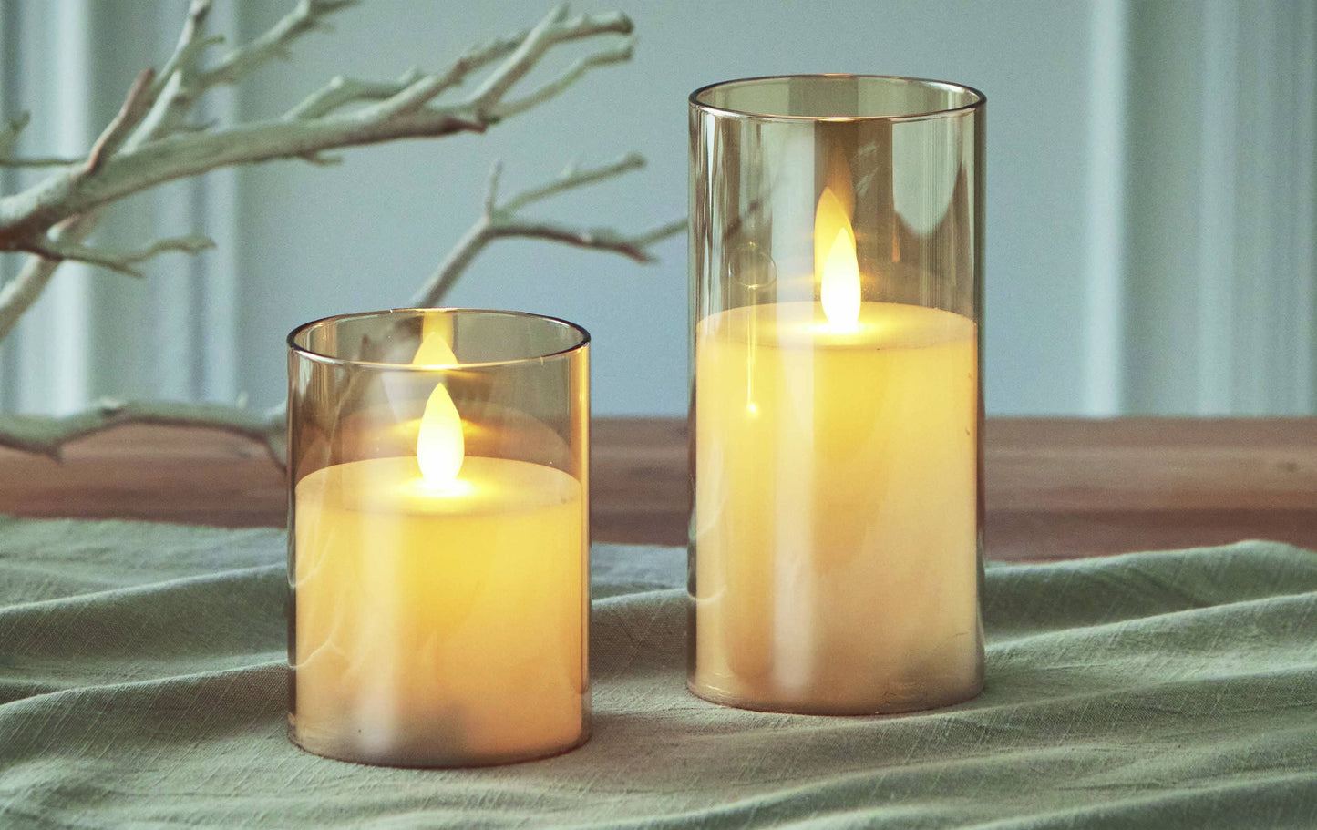 Tag Estella Led Glass Hurricane 3X4 Amber