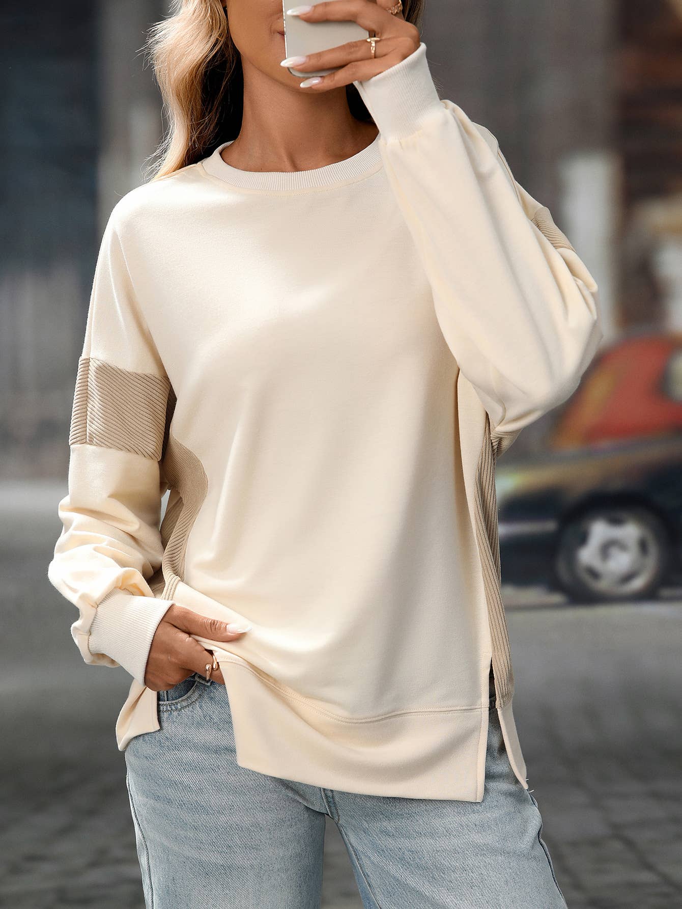 Night on the Town Side Slit Pullover