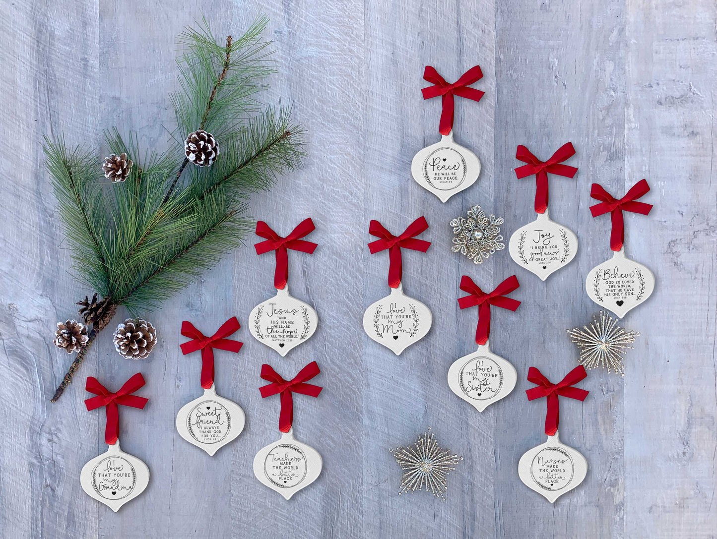 🎄LCP Ornament Doodle Grandma Ribbon Hang