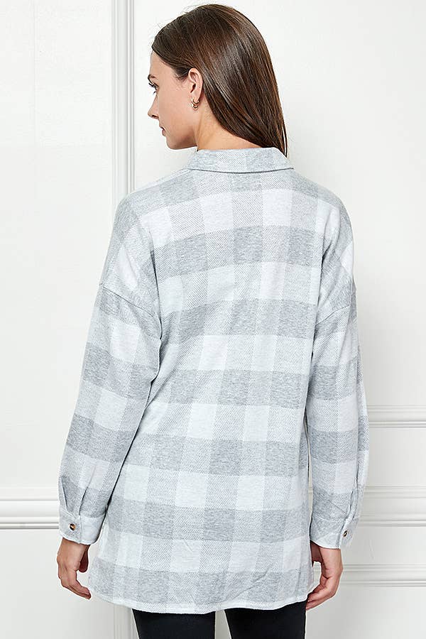 Plaid Vibes Knit Shirt