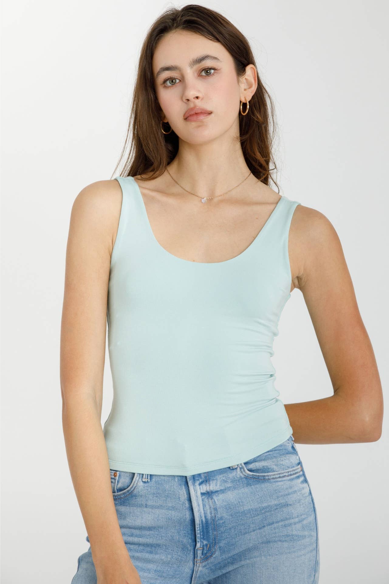 Scoop Neck Double Lined Tank