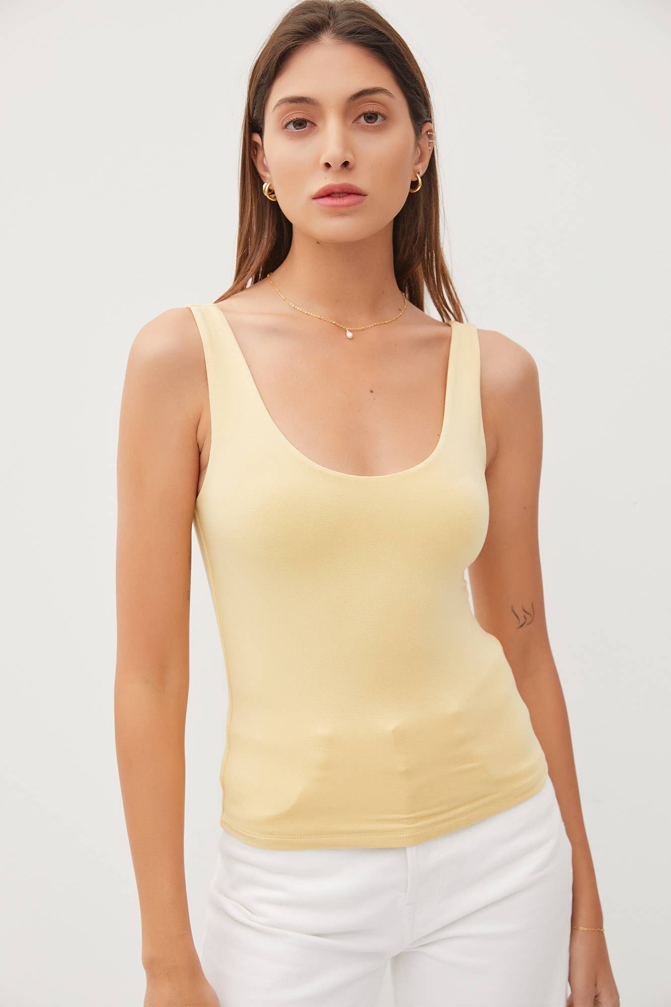 Scoop Neck Double Lined Tank