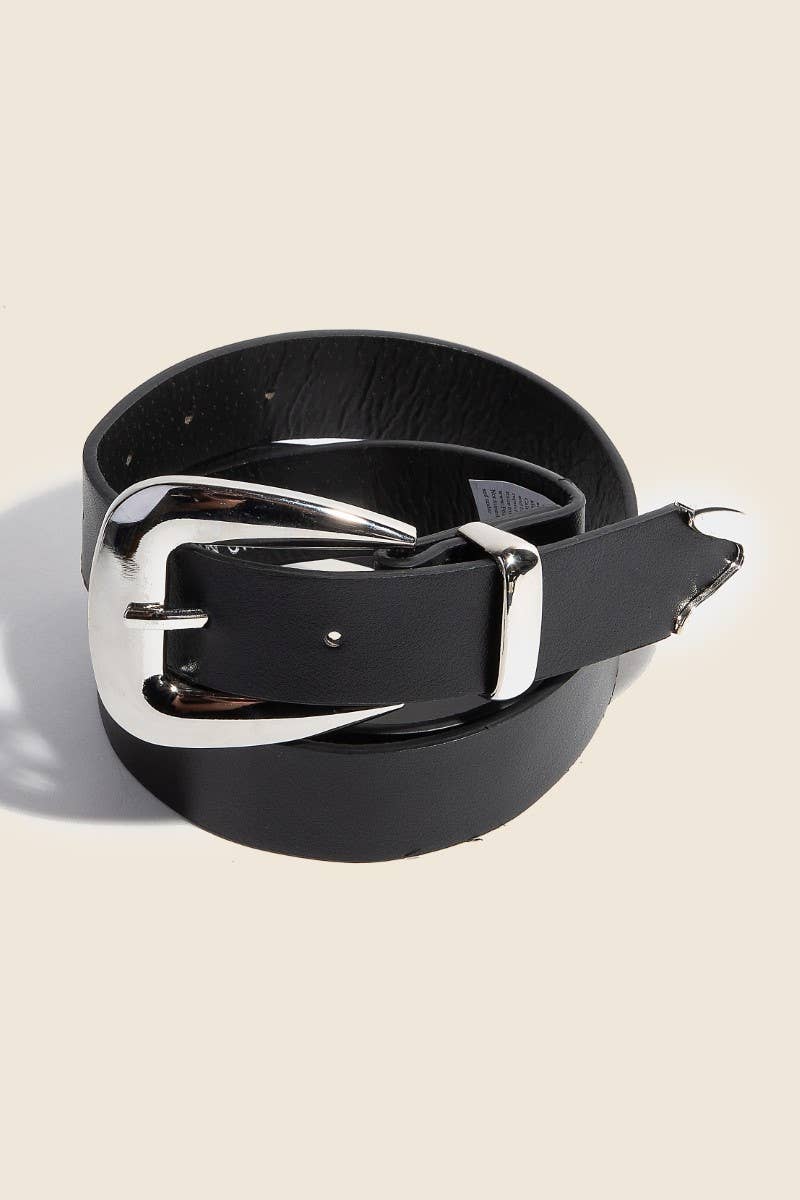 Smooth Vegan Leather Belt