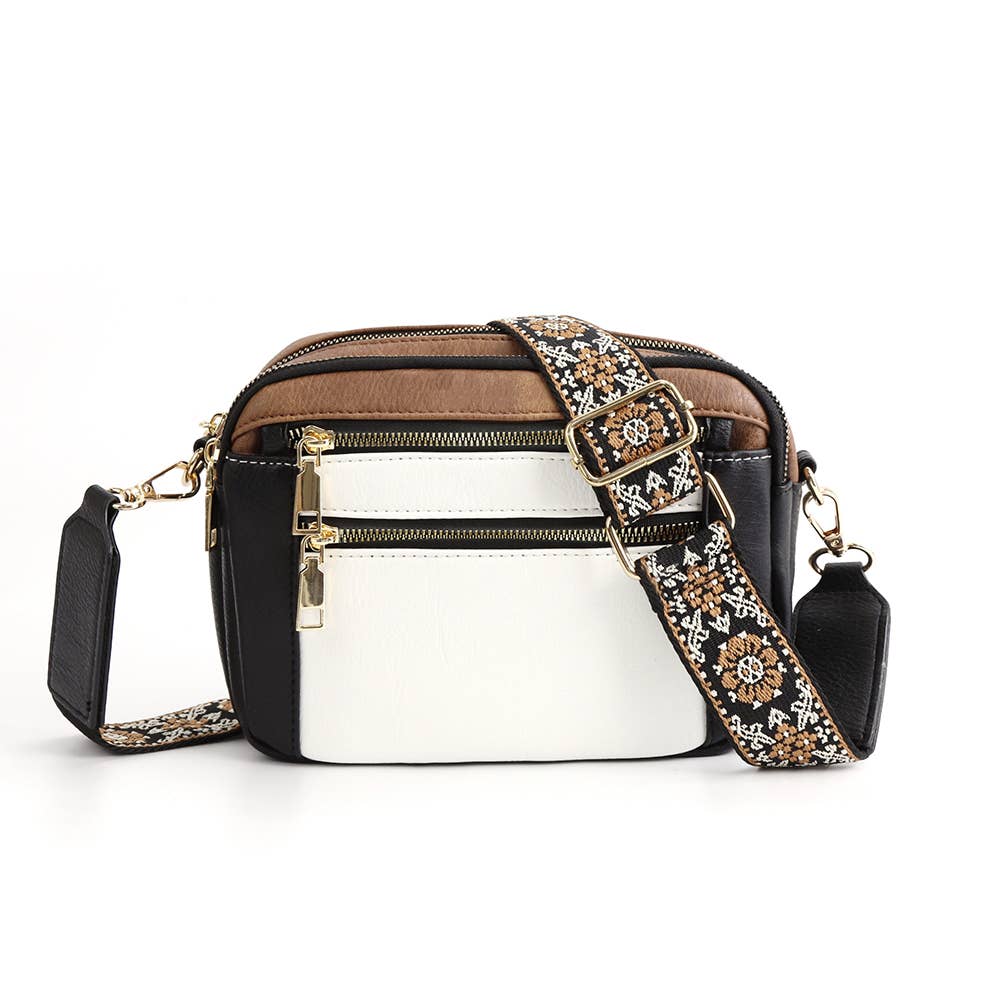 Back to Basics Double Zip Crossbody