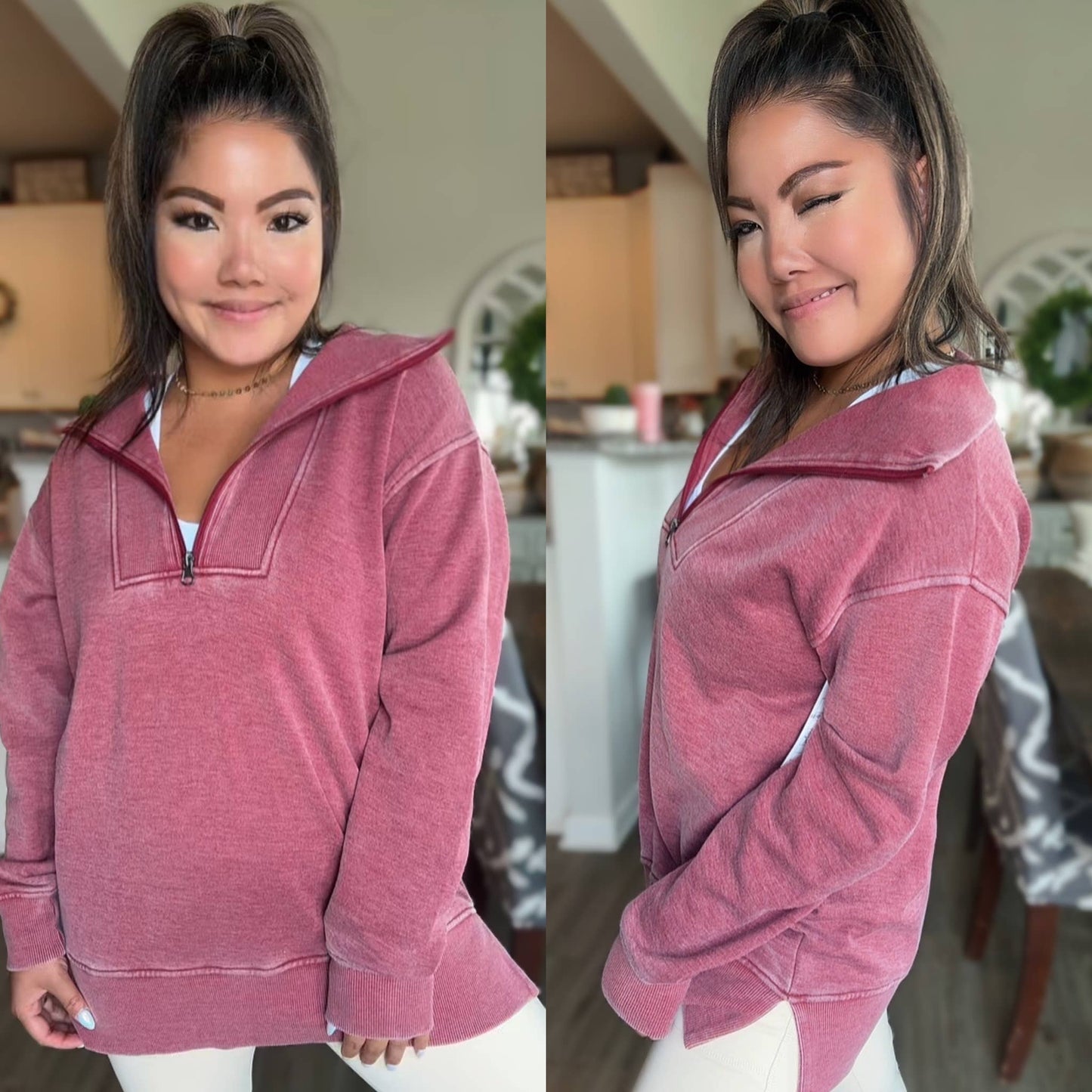 Isabella Half Zip Pullover