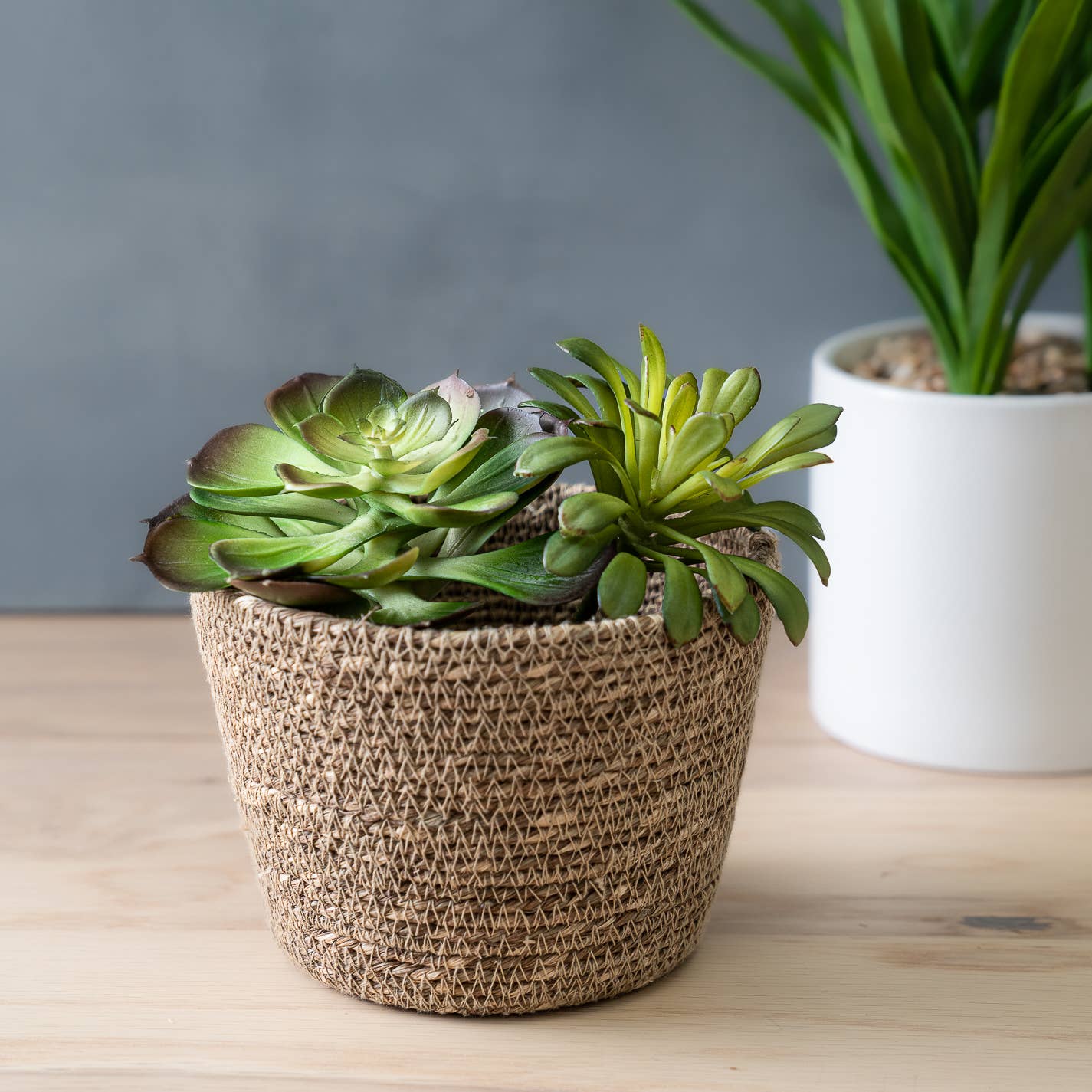 Deep Woven Jute Cord Basket