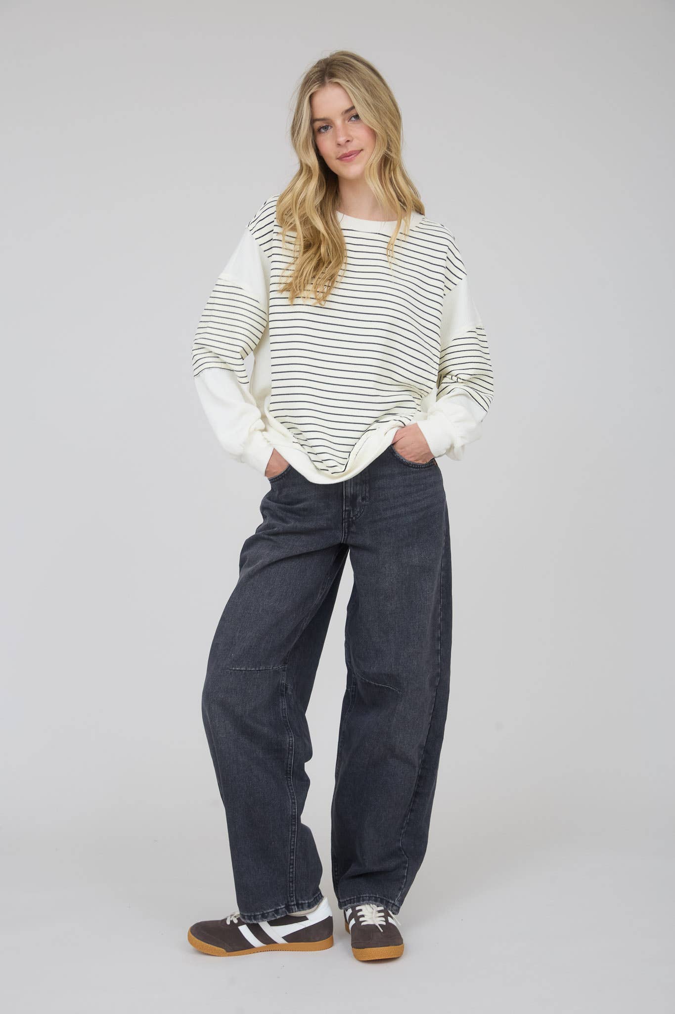 Living on the Edge Striped Top