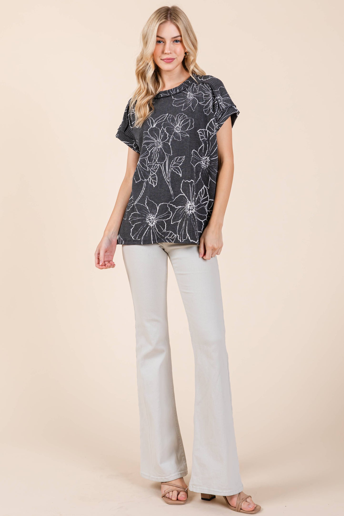 Black Bouquet Top