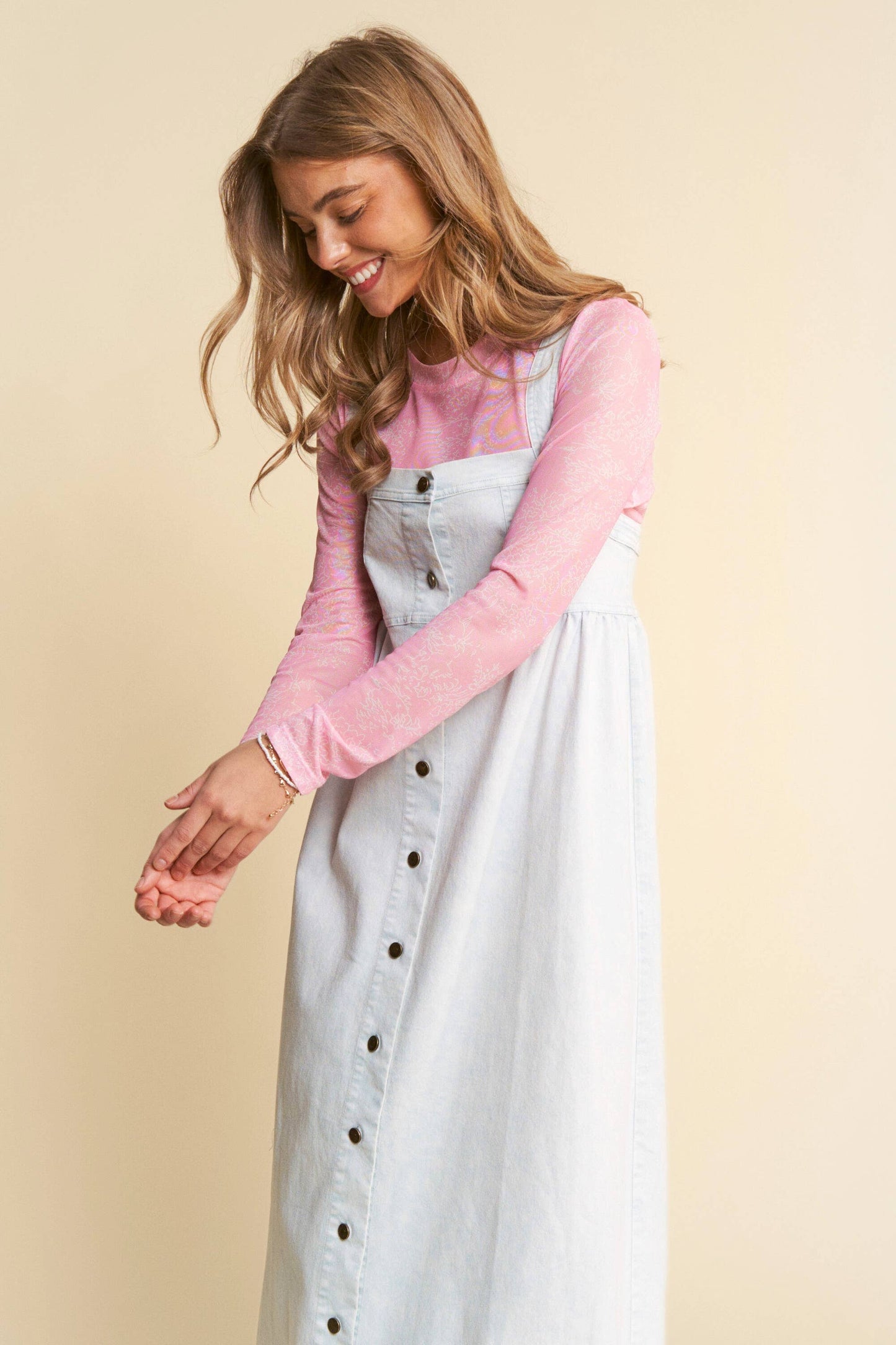Floral Festival Denim Dress