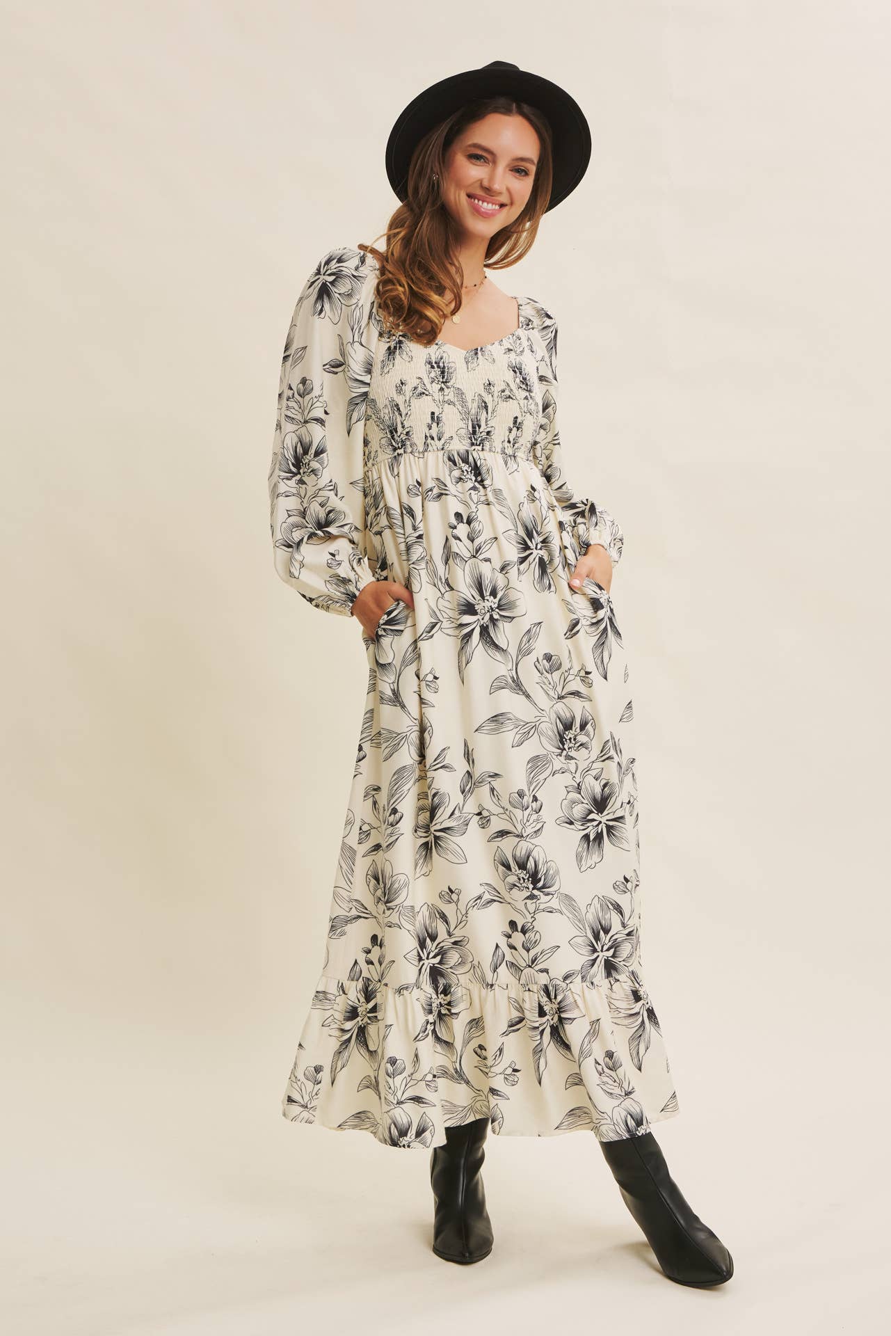 Smocked Dreams Floral Dress