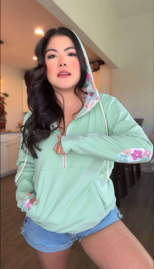Bright Blooms 1/4 Zip