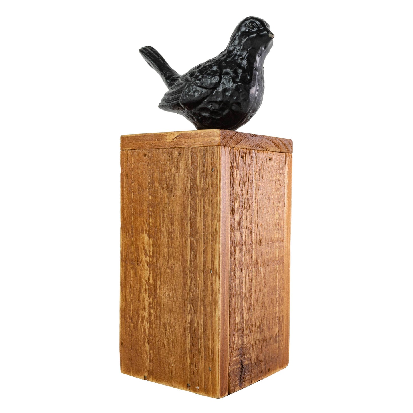 Wood Block Bird Figurine