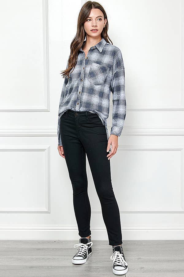 Plaid Vibes Knit Shirt