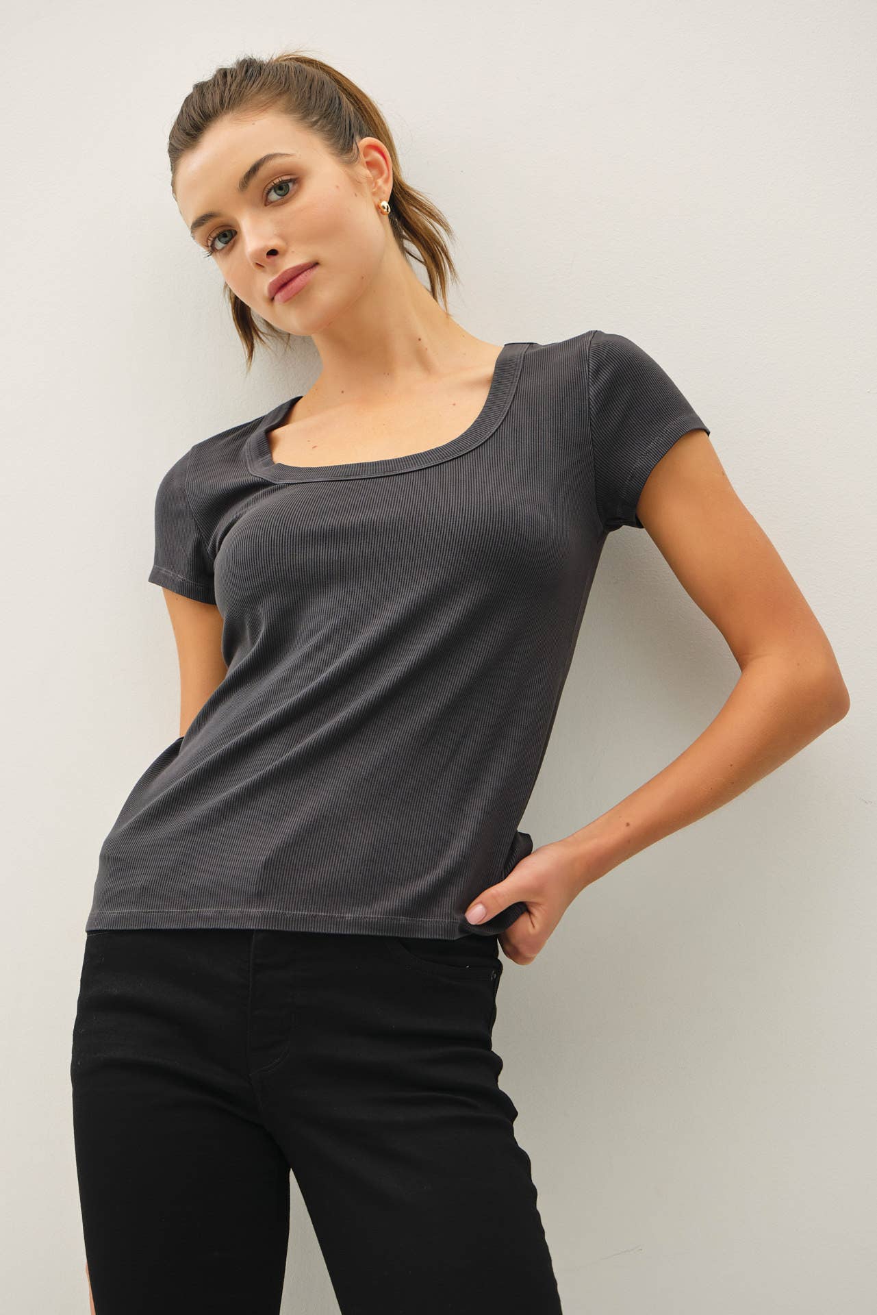 Falling Leaves Scoop Neck Tee