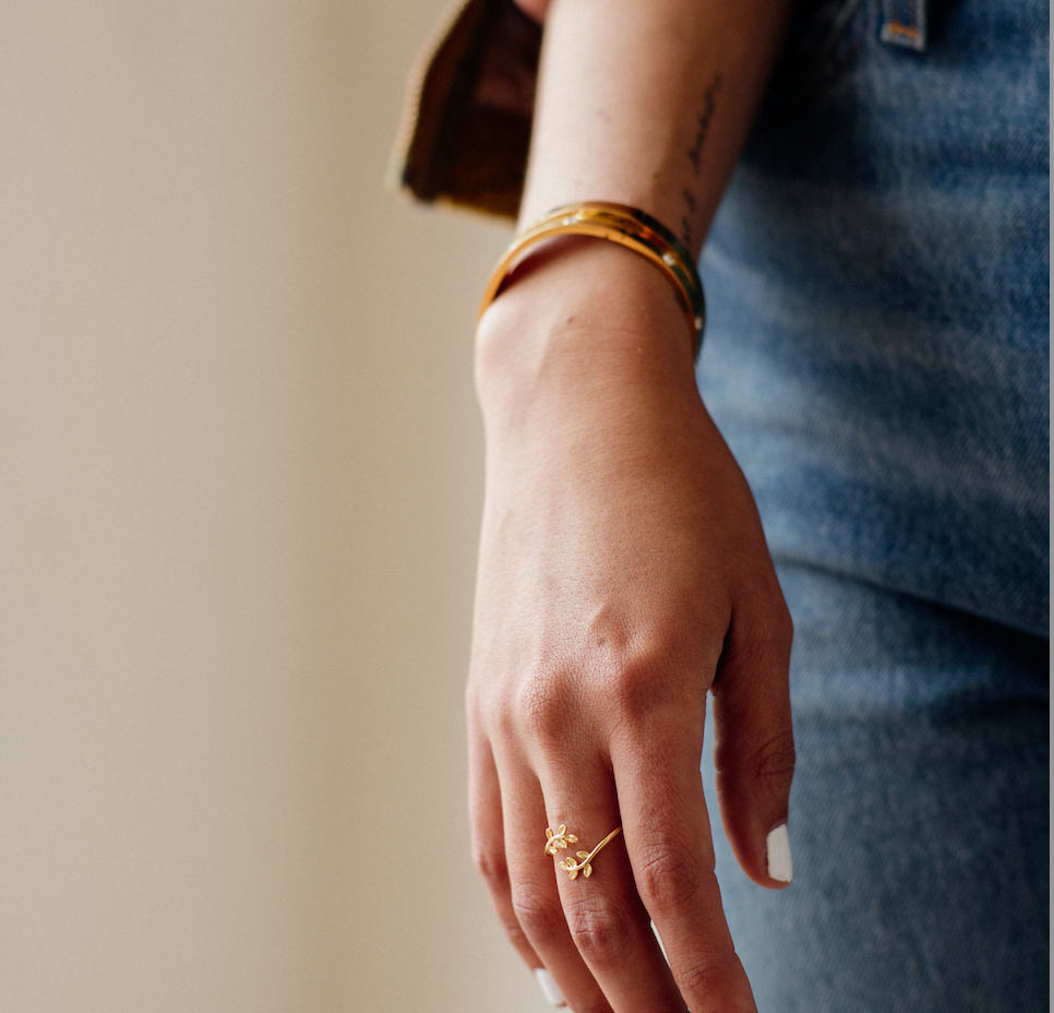 Hinged Stone Bracelet