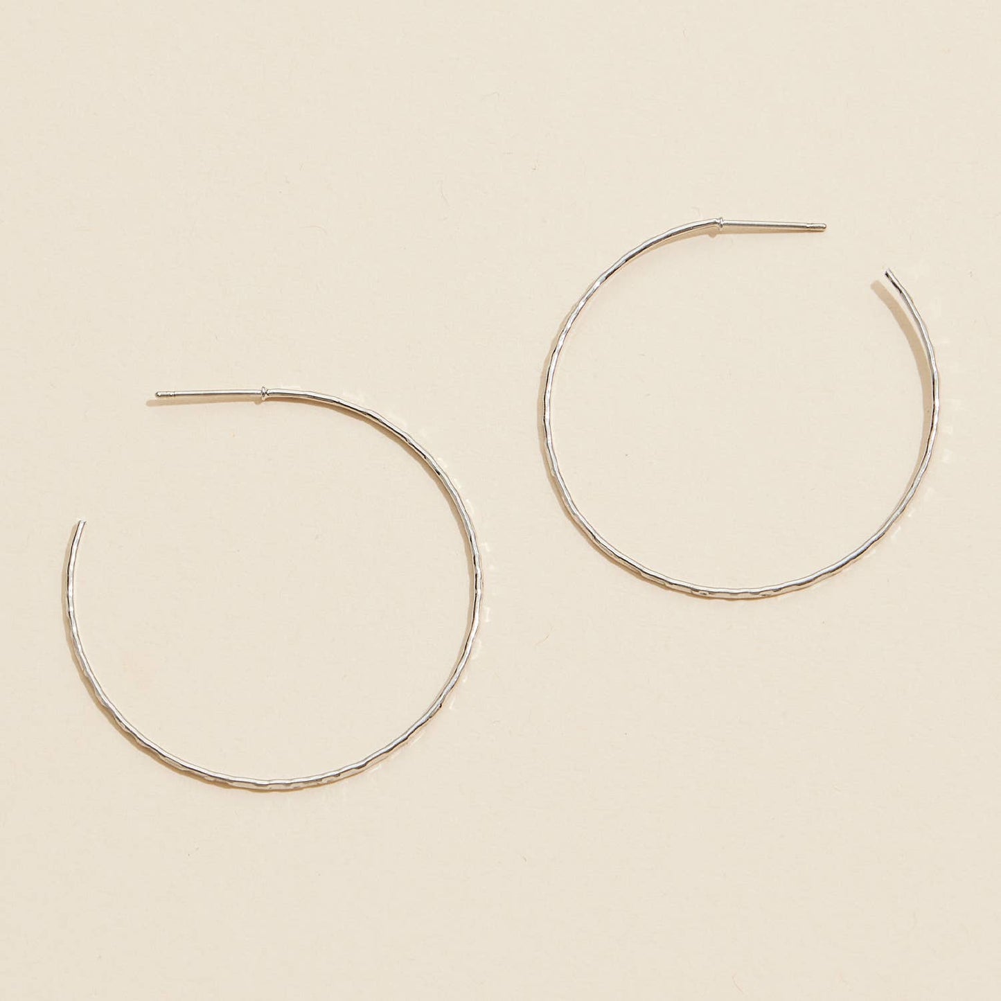 White Gold Dainty Hoops