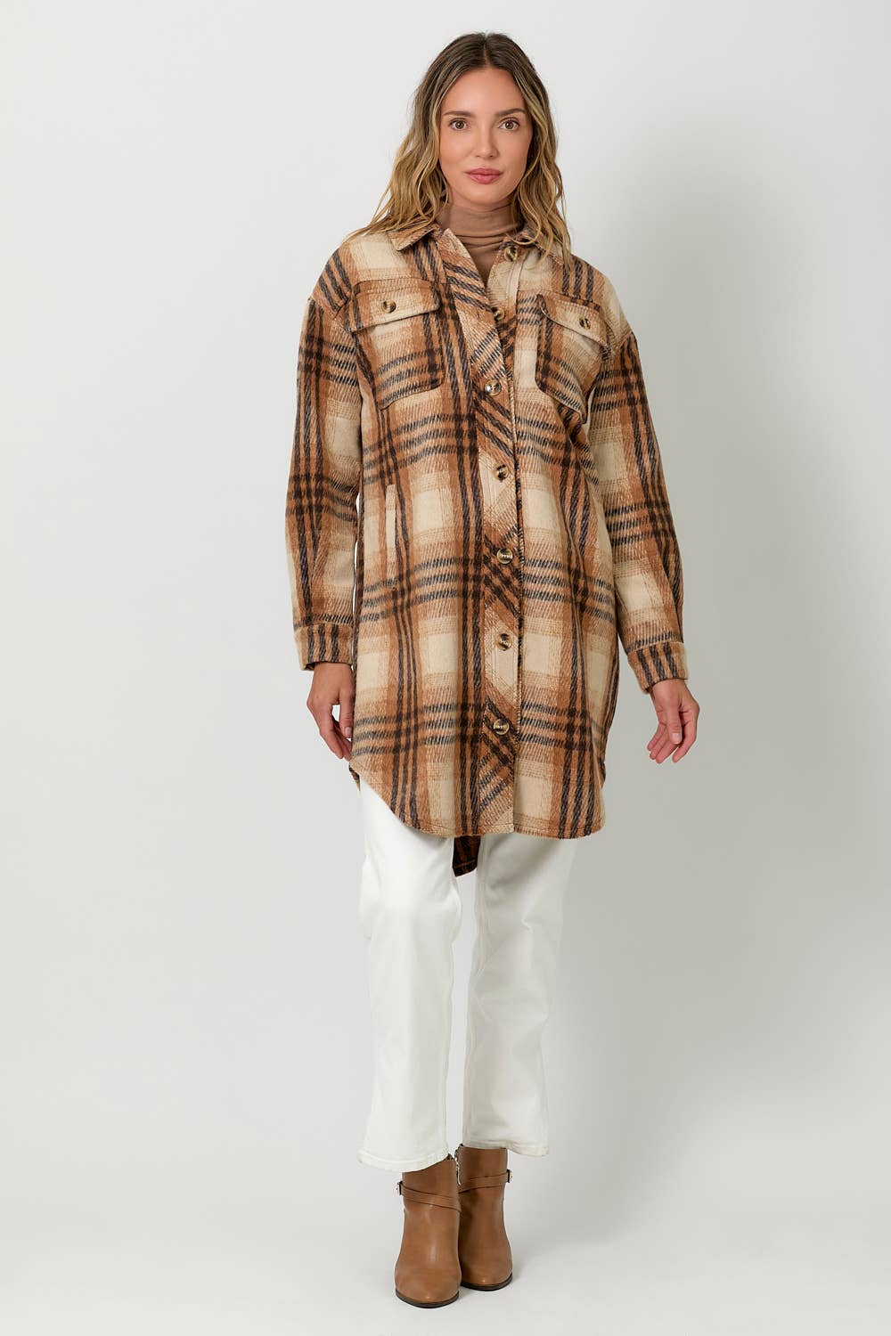 Almond Longline Shacket