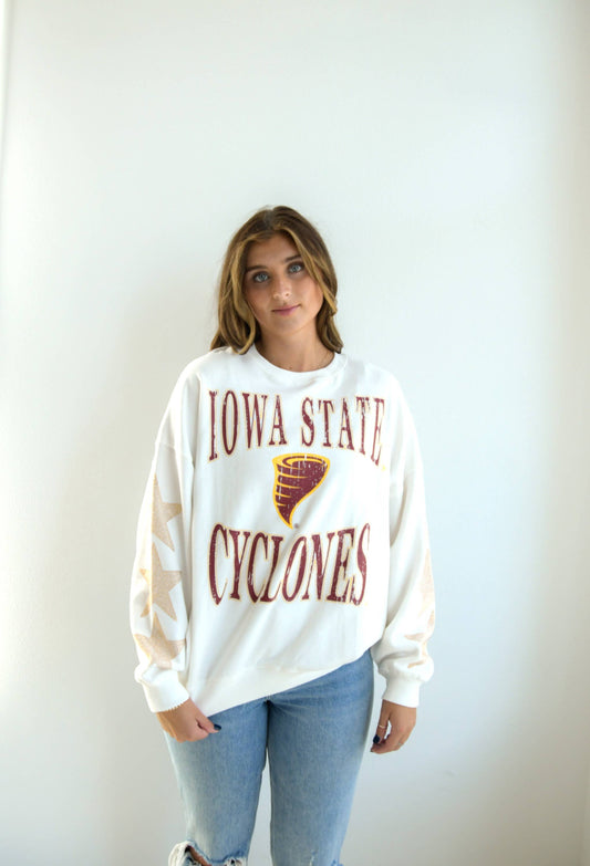 ISU Wynn Star Sleeve Crewneck