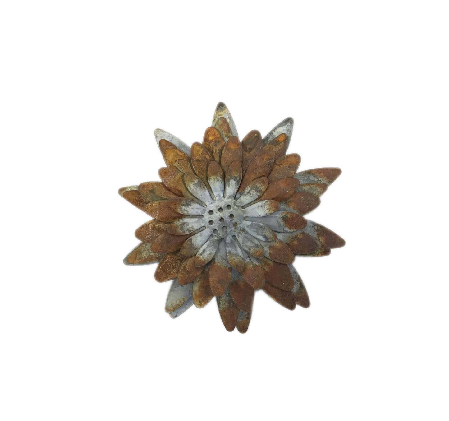 Rusty Zinc Magnetic Sunflower