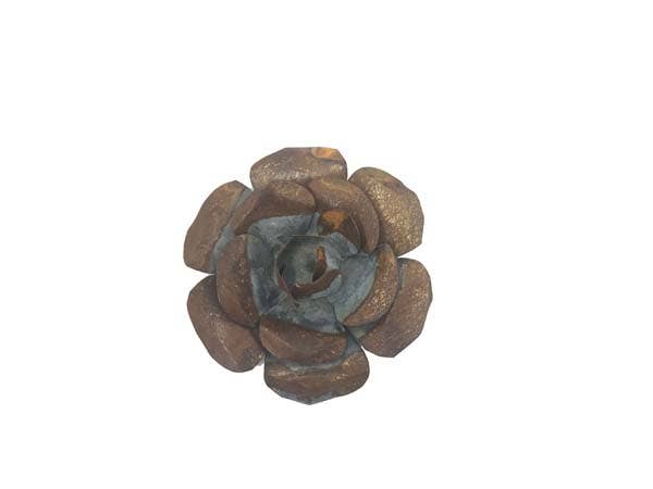 Rusty Zinc Large Rosebud Magnet
