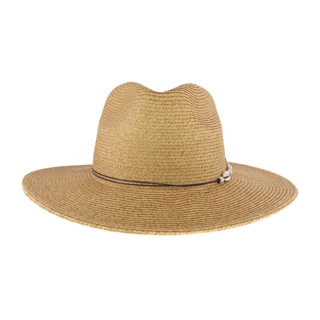 Shell & Pearl Trim Panama Hat