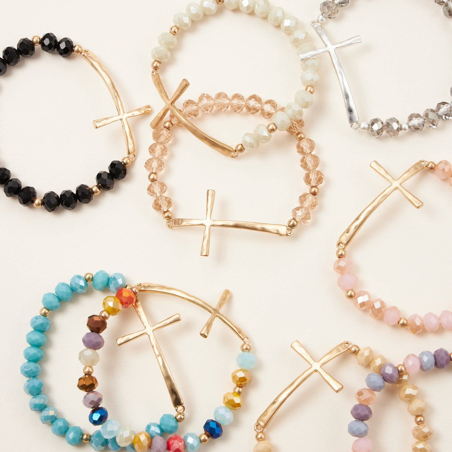Beaded Cross Bracelet NEW