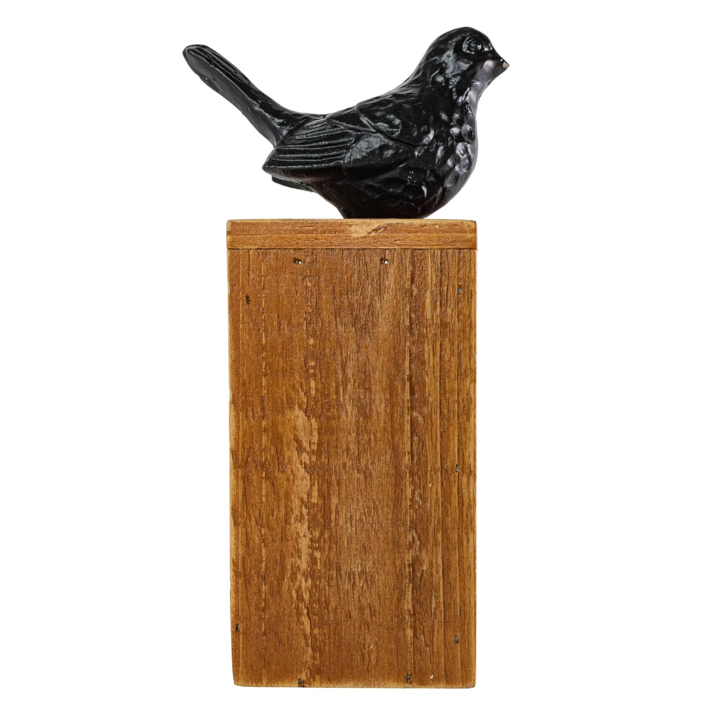 Wood Block Bird Figurine