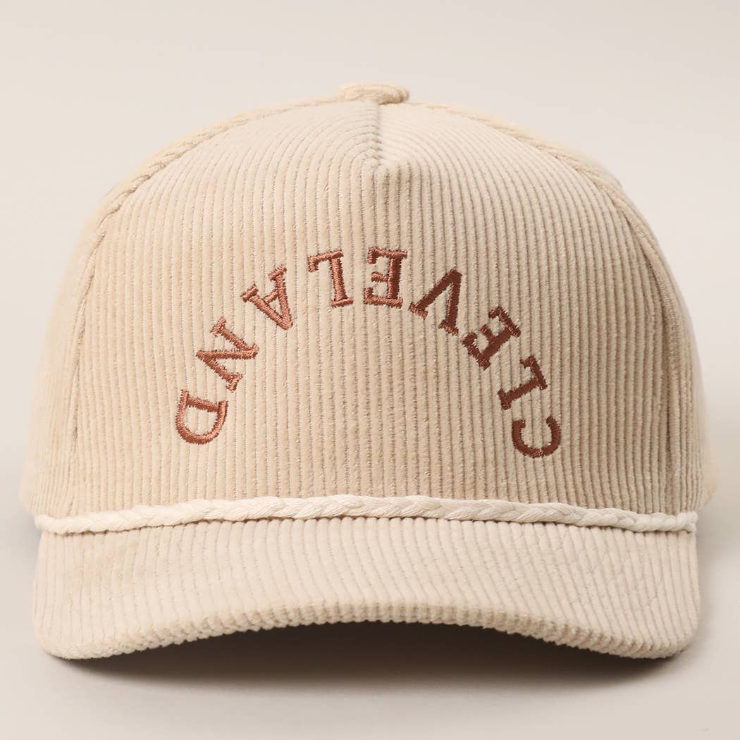 Custom Corduroy Embroidered Hat - Your City & State