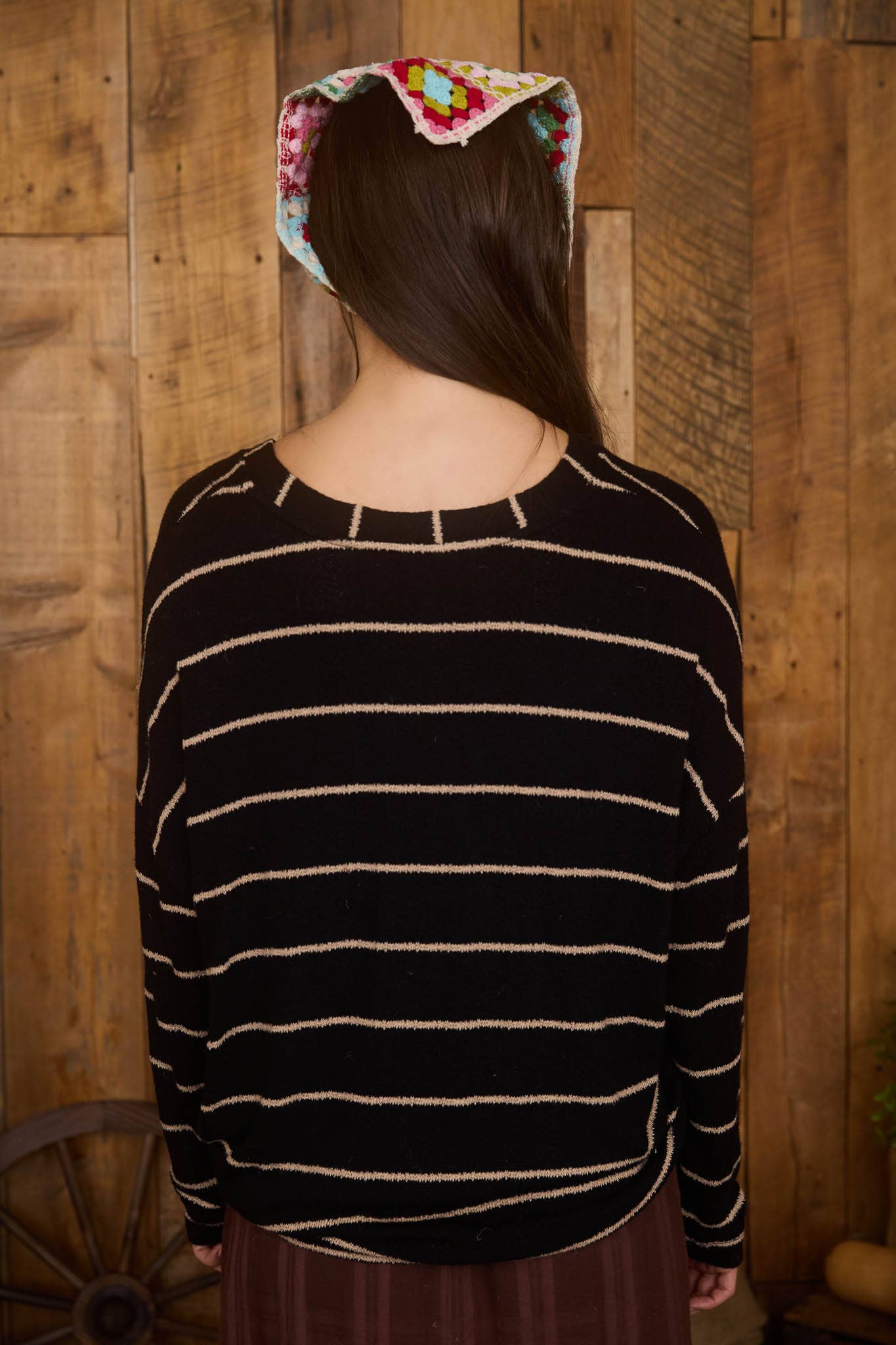 This & That Striped Vneck Top