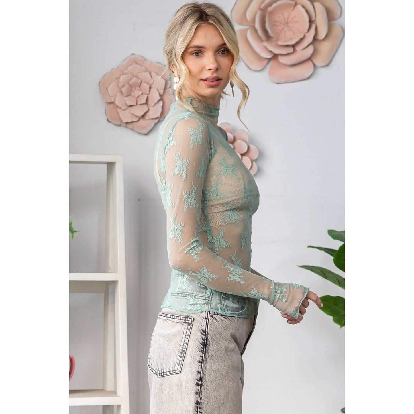 Lovely in Lace Long Sleeve Top