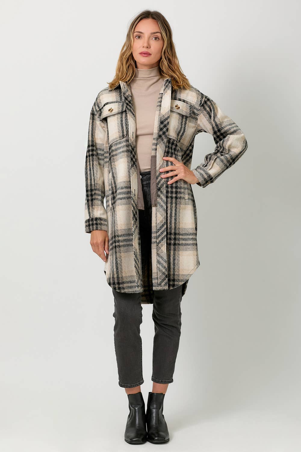 Almond Longline Shacket