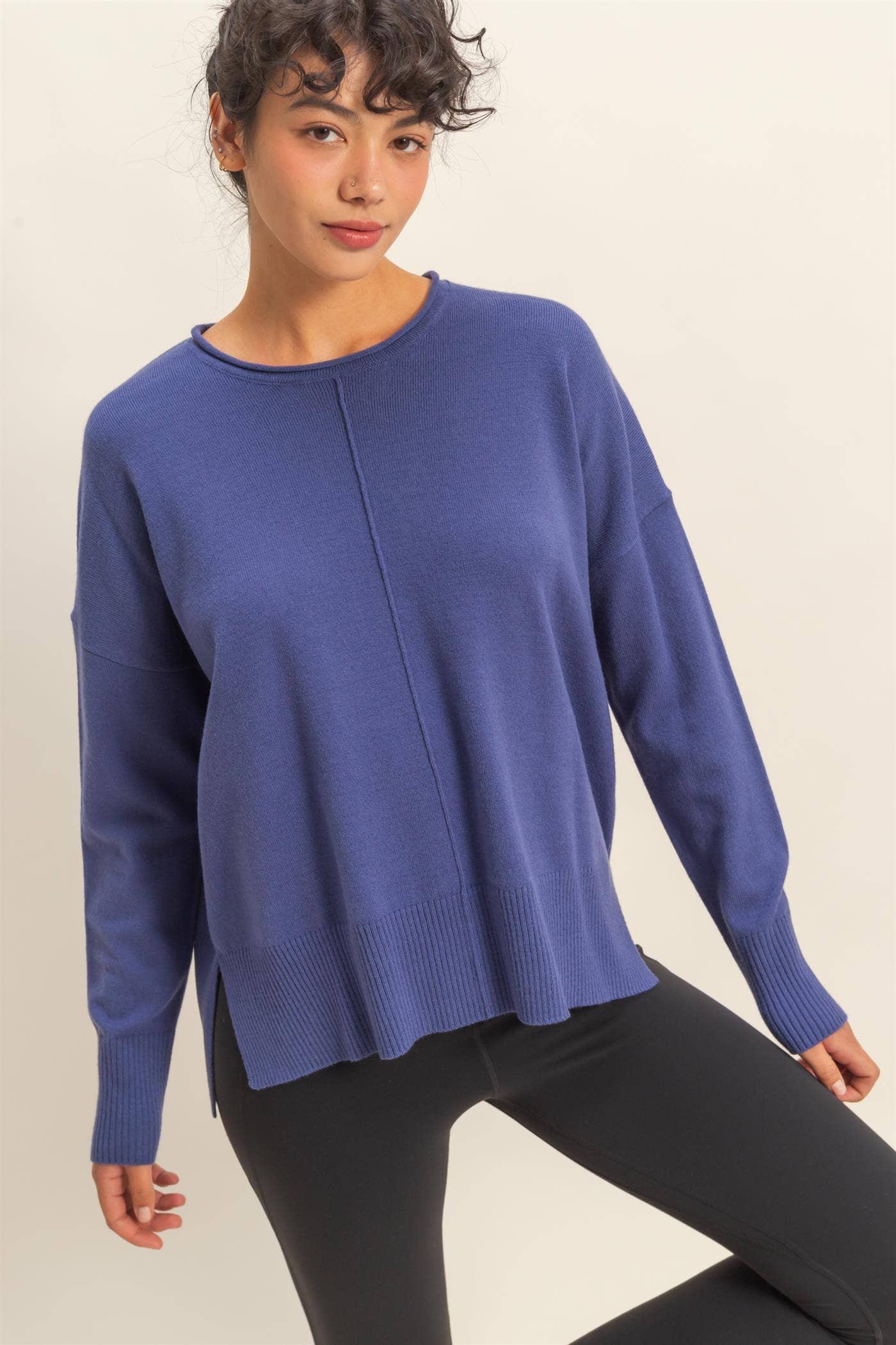 Winter Vibes Center Seam Sweater