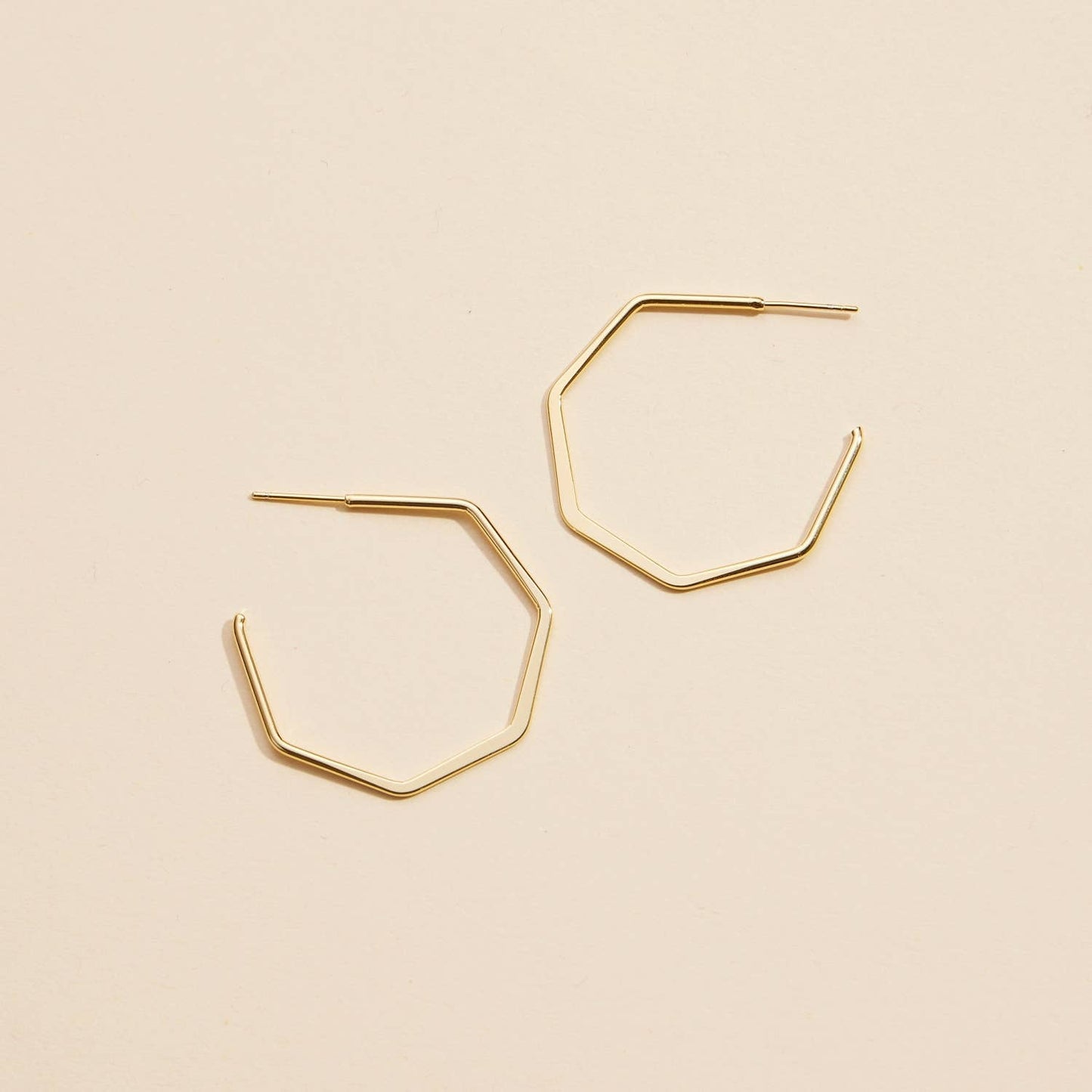 Geo Silver Hoops