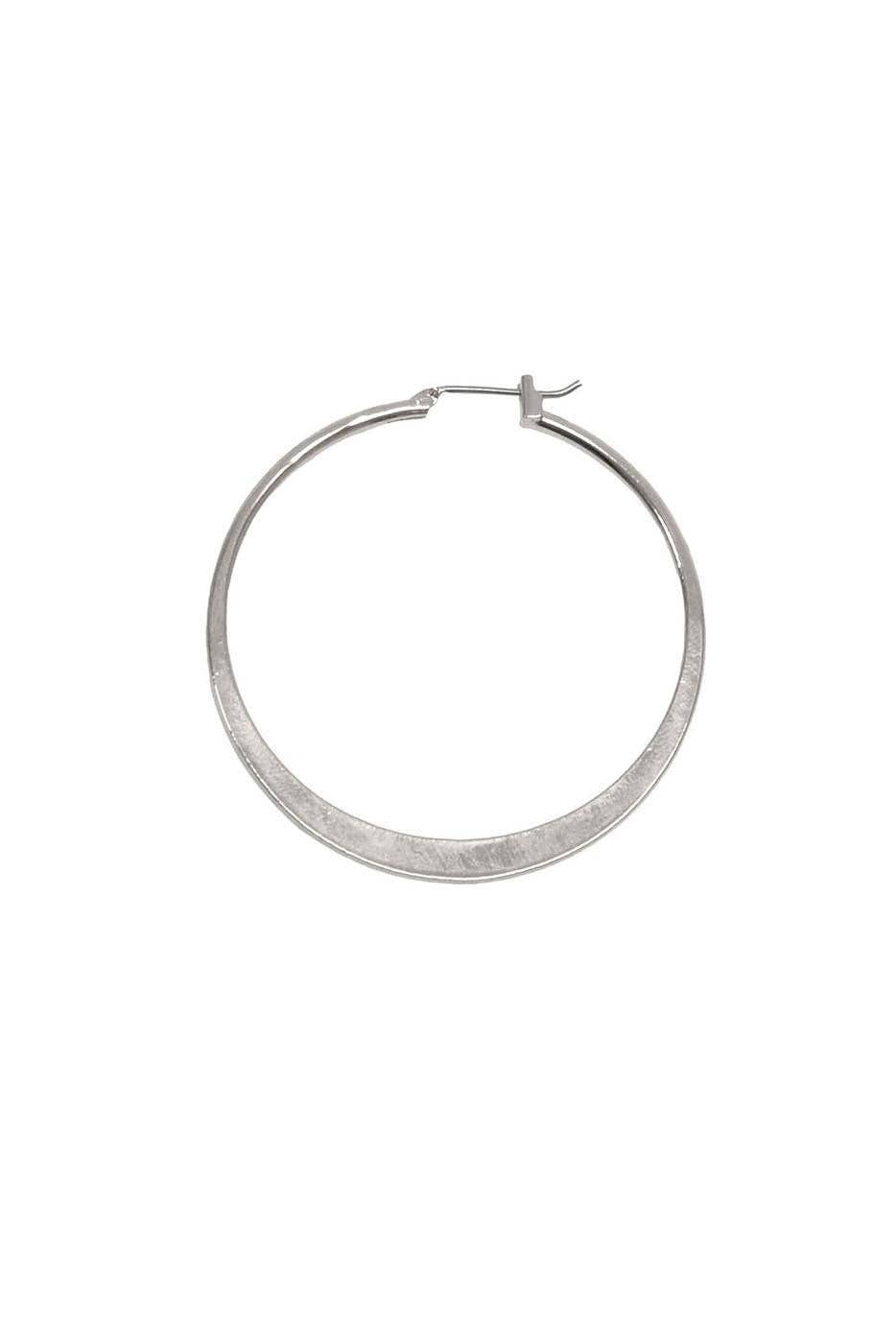Large Flat Hoop Earrings