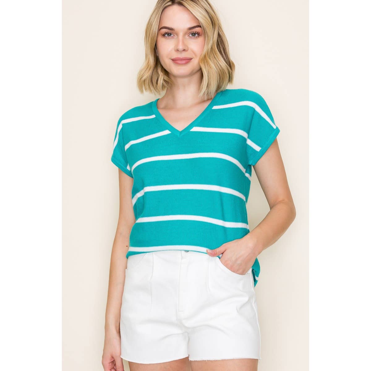 Sandy Oasis Striped Top