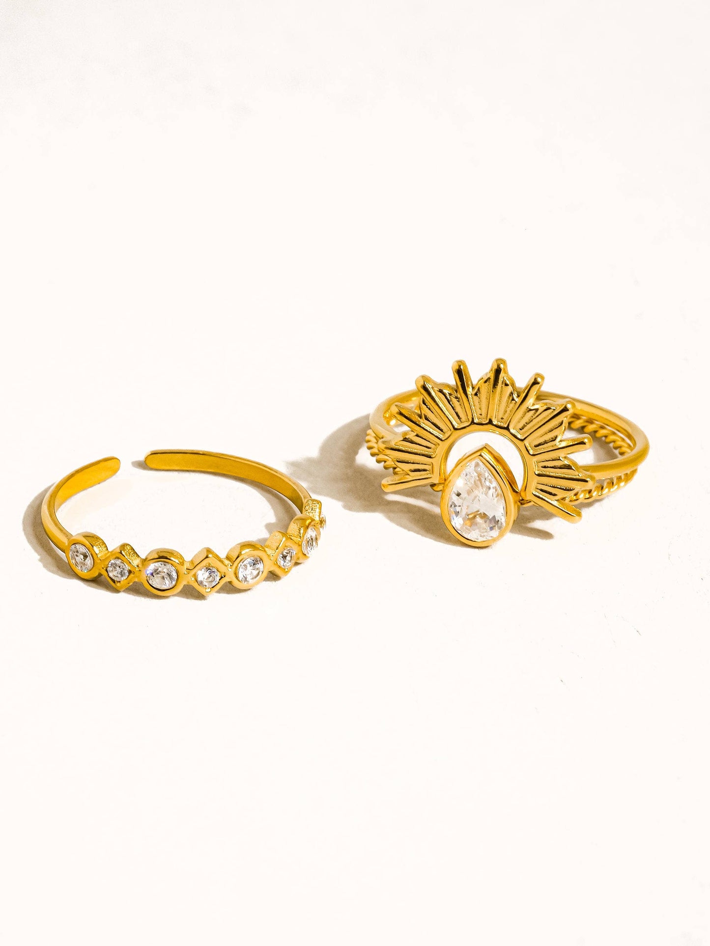 Françoise Non-Tarnish Sun Stone Ring