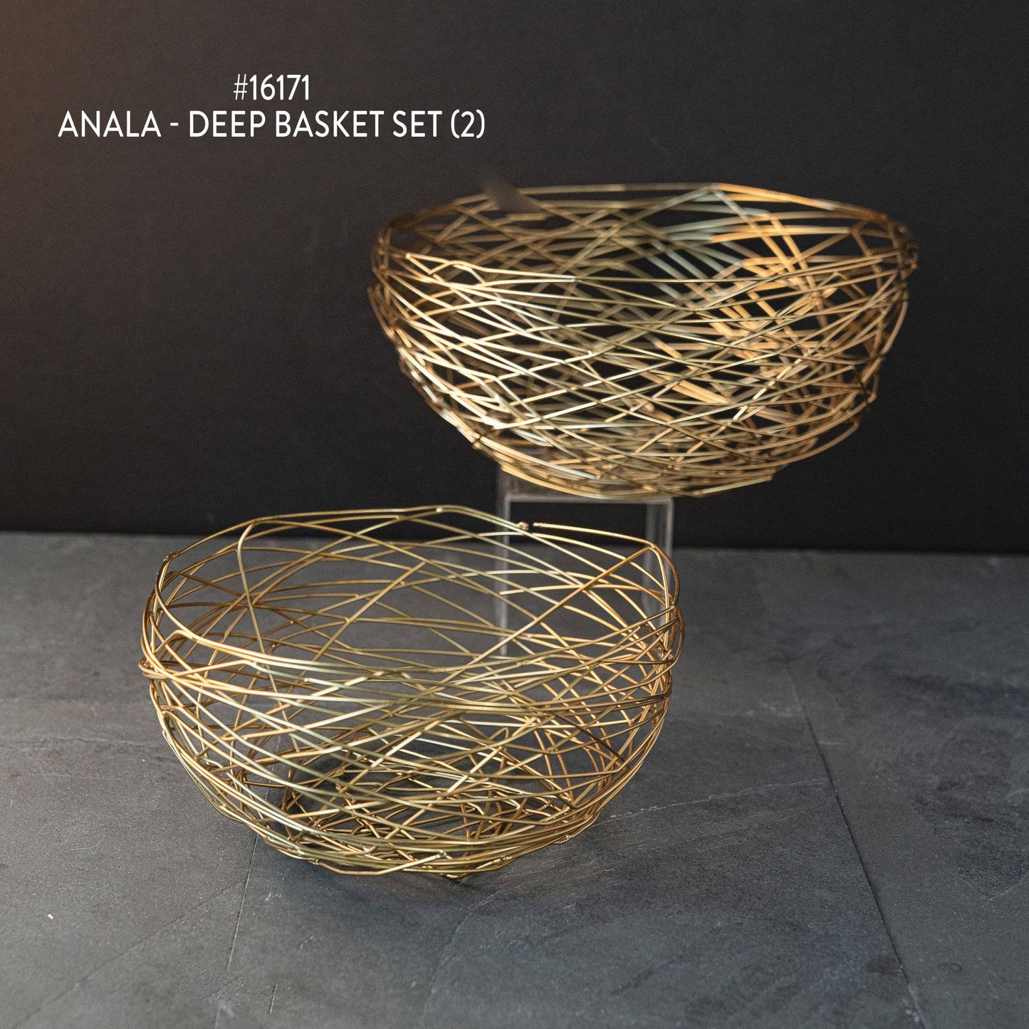 Iron Gold Woven Basket