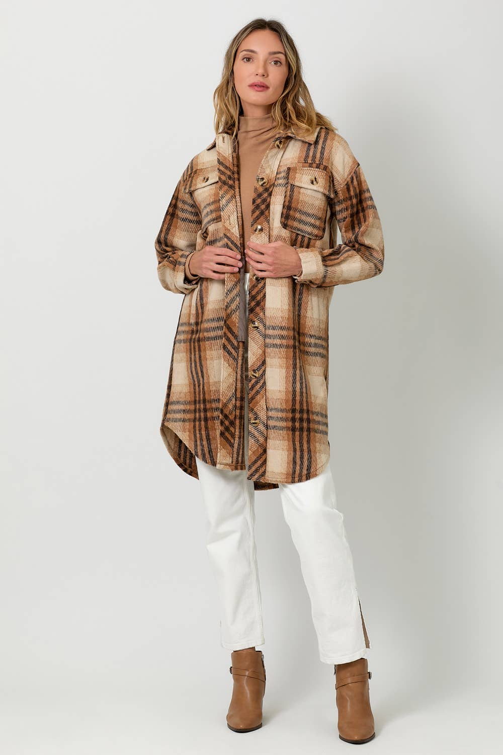 Almond Longline Shacket