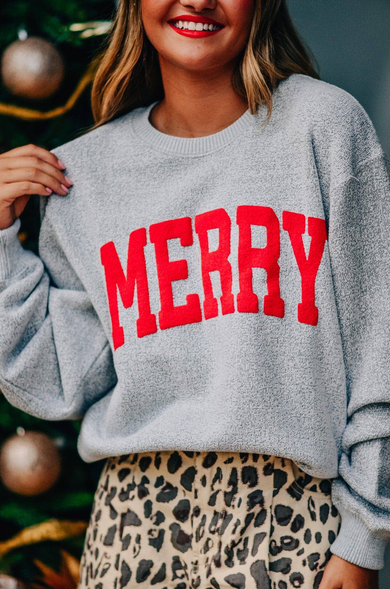 Merry Silver Knit Sweater