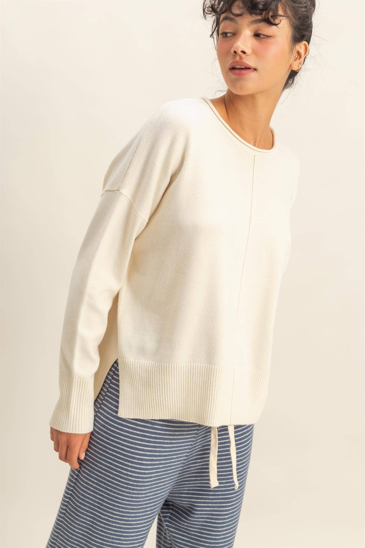 Winter Vibes Center Seam Sweater
