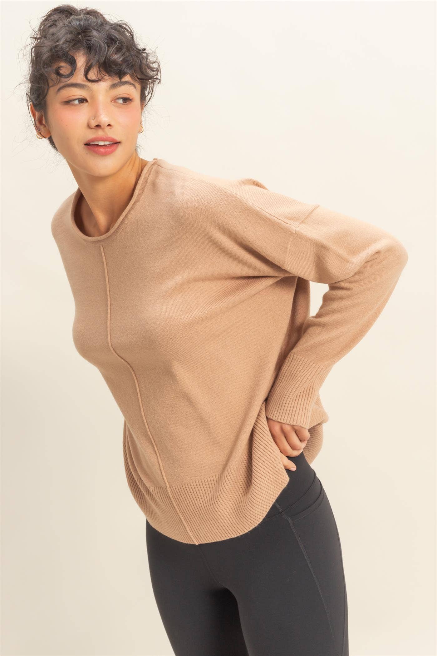 Winter Vibes Center Seam Sweater
