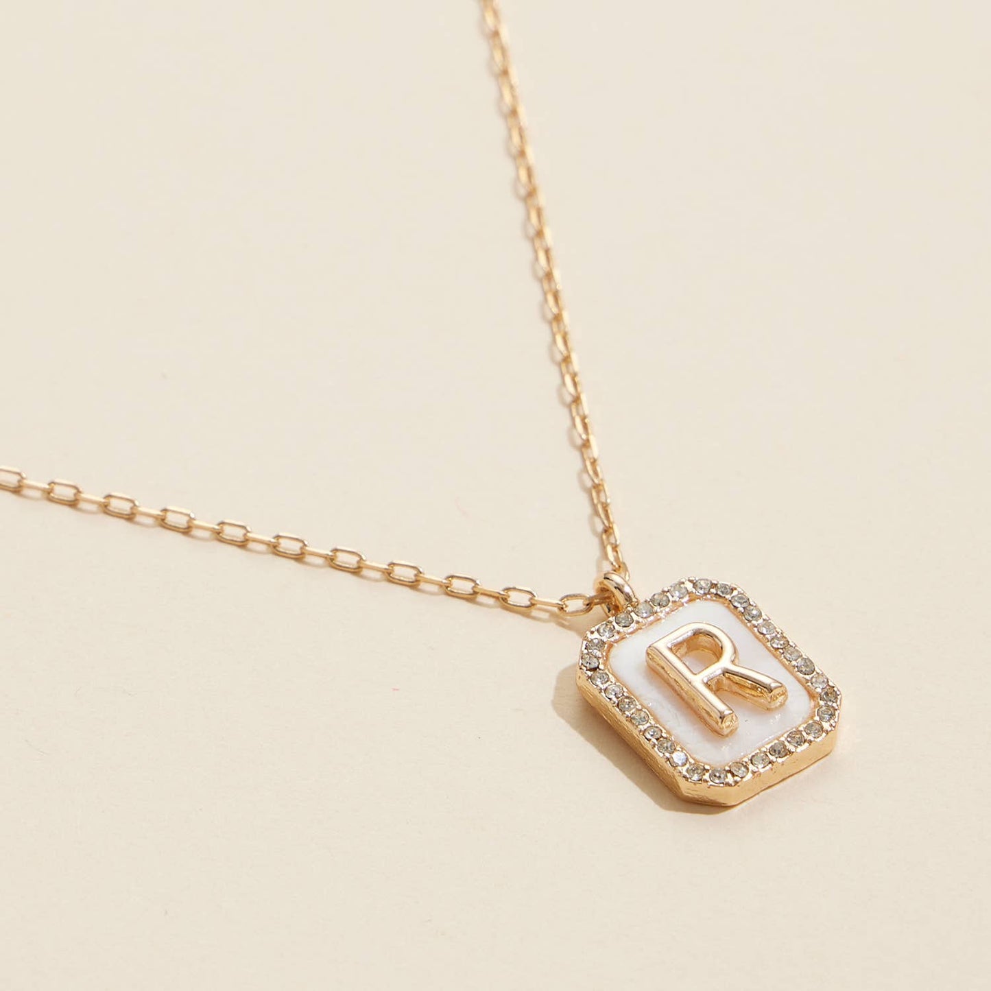 Initial Shell Charm Necklace