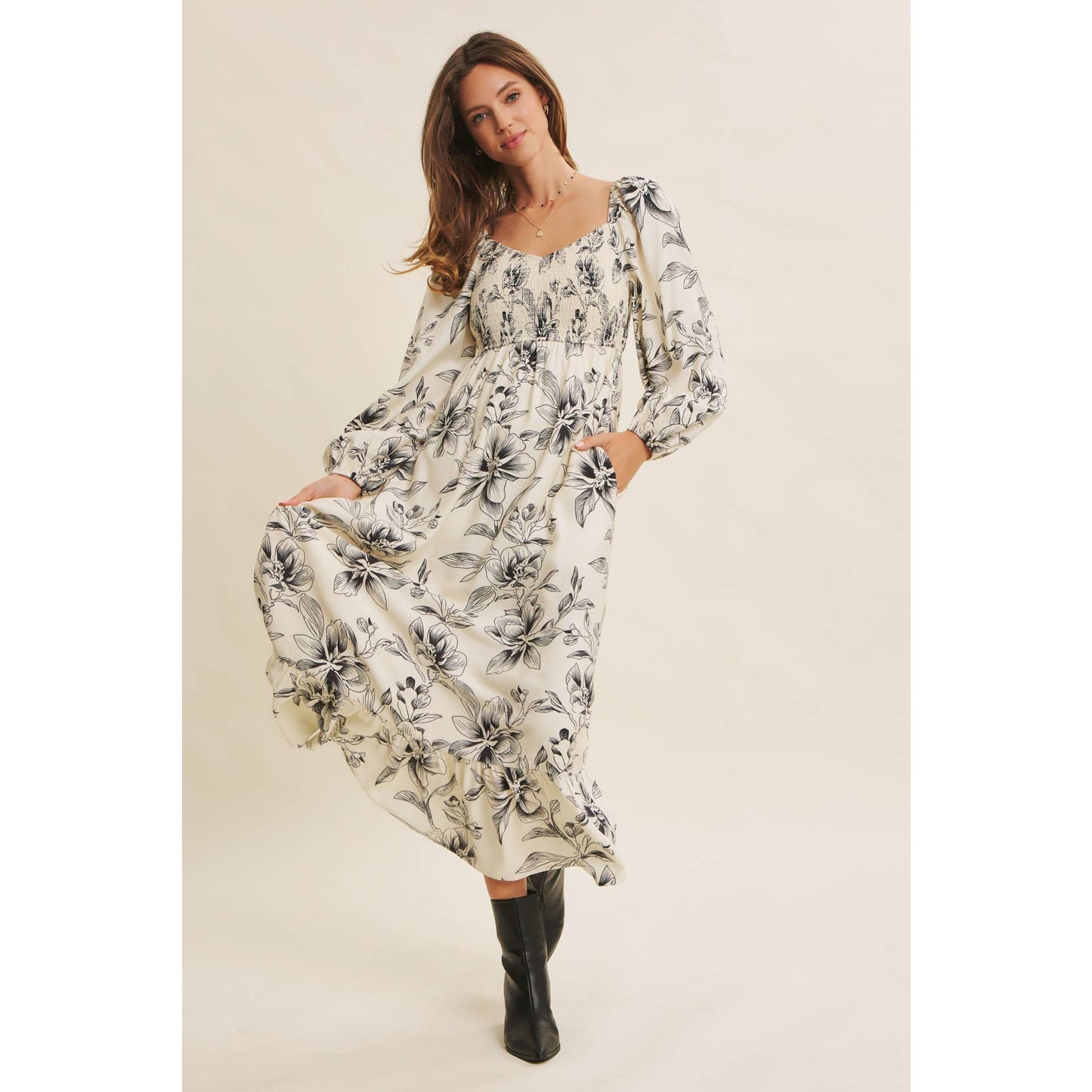 Smocked Dreams Floral Dress