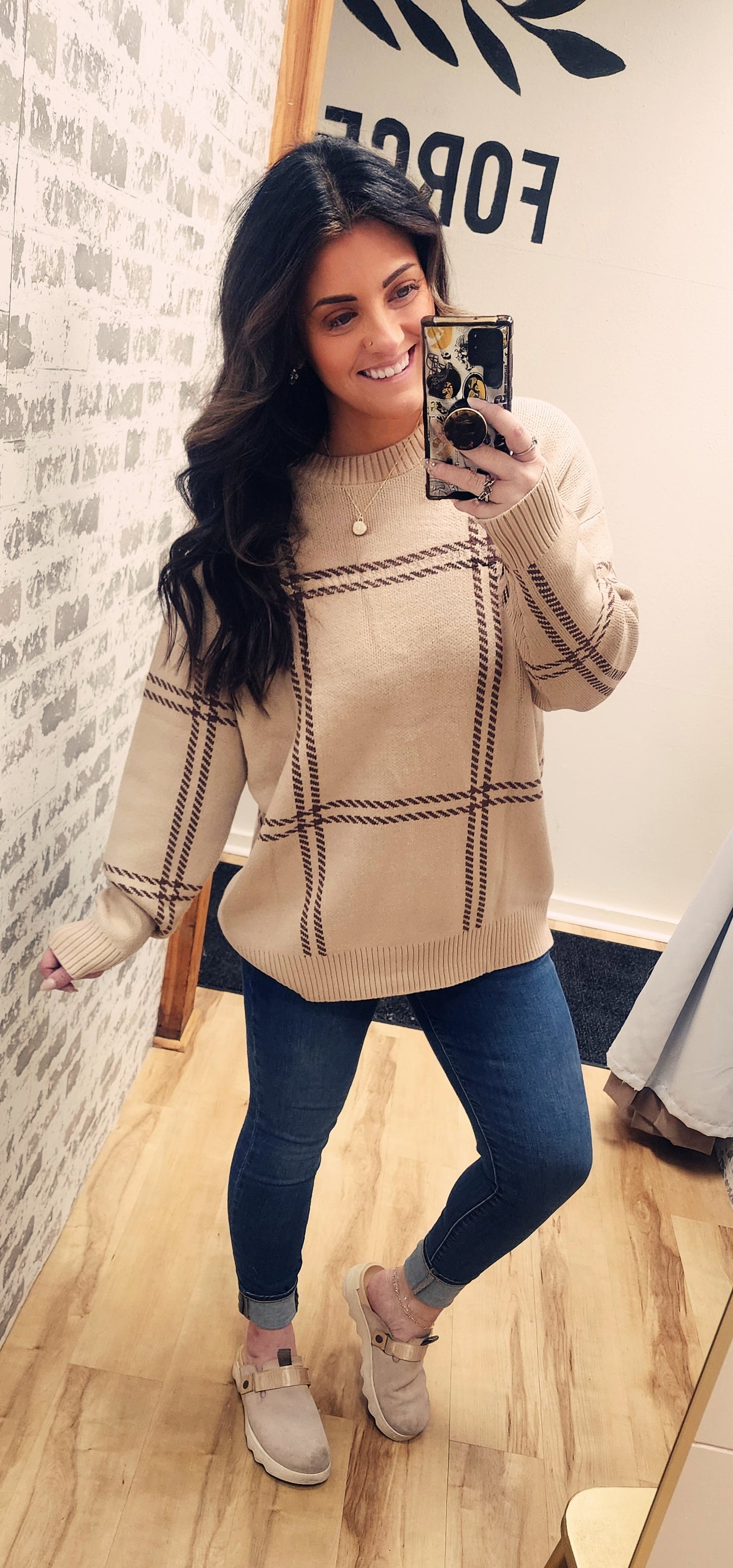 Plaid Vibes Sweater