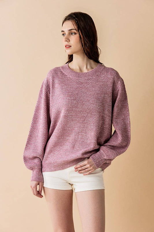 Falling for you Balloon Sleeve Sweater PLUS