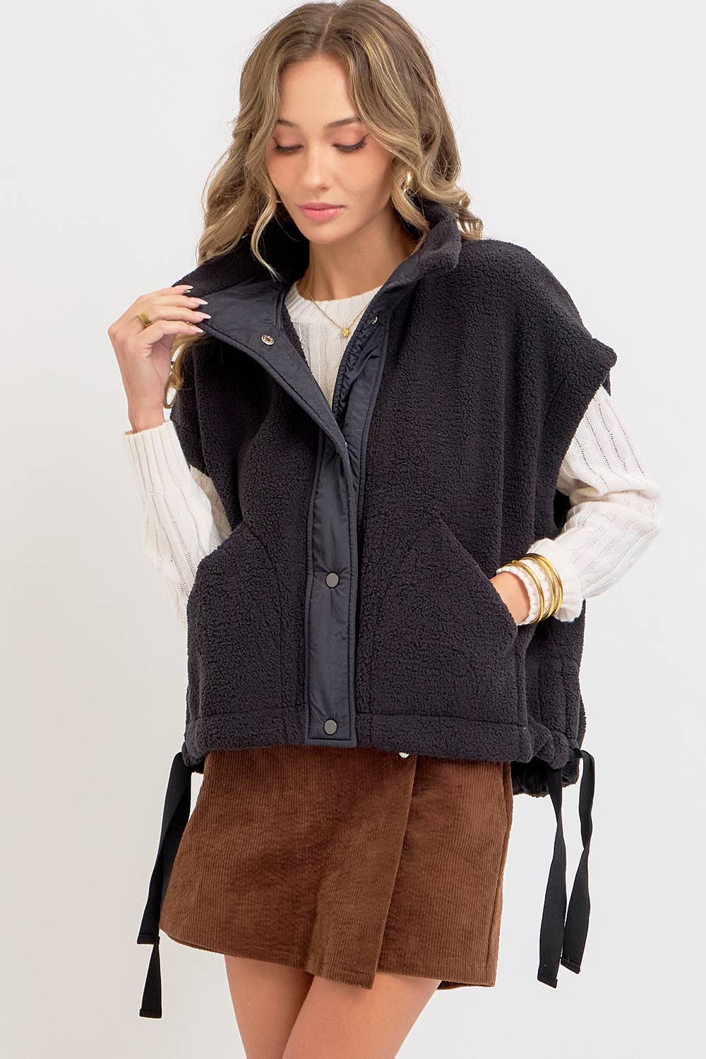 Cozy Are We Fleece Vest