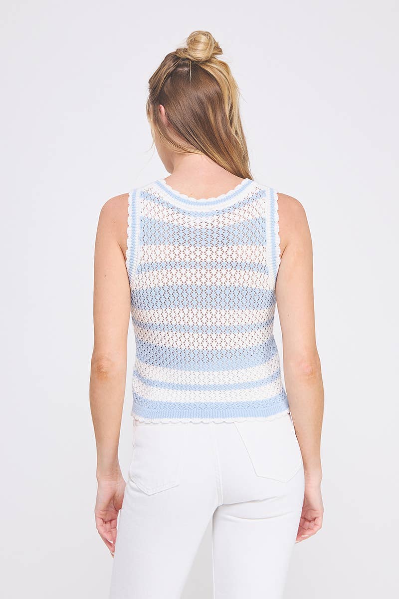 Sandy Stripes Crochet Top