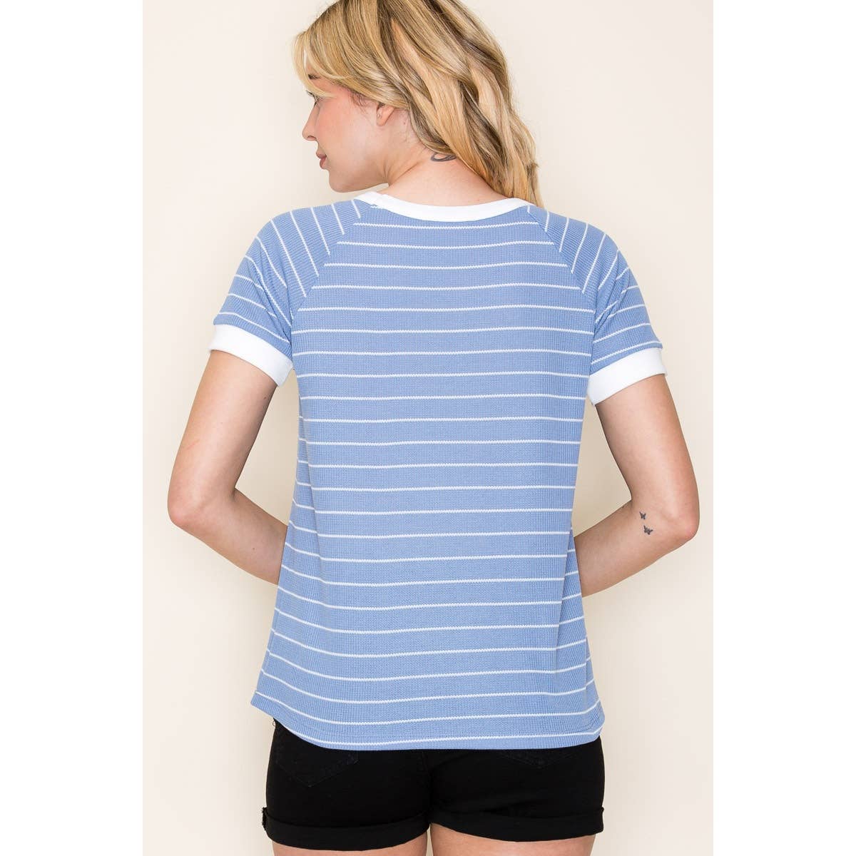 Ocean Waves Striped Top